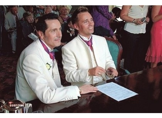 Barrie Drewitt-Barlow e il suo partner Tony Barrie Drewitt-Barlow e il suo partner Tony